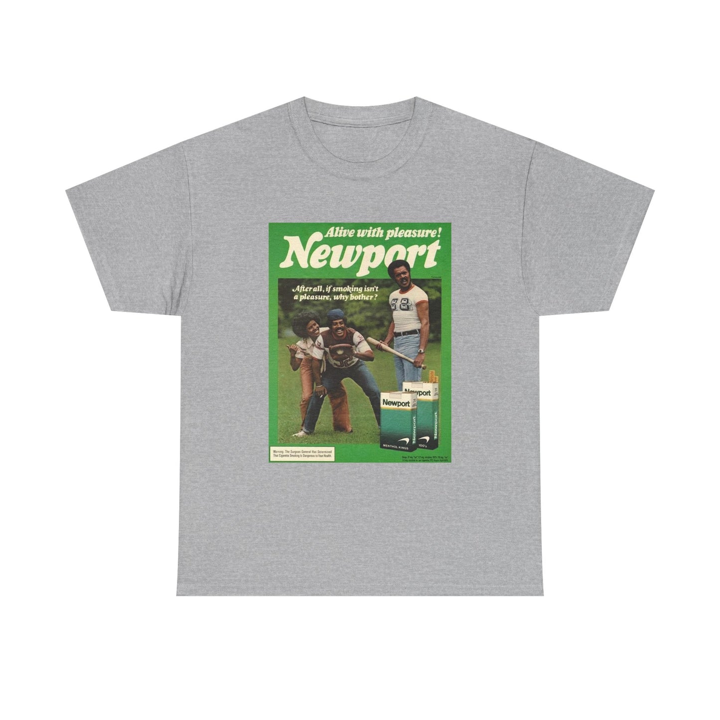 Newport T-shirt vintage cigarette menthol graphic Unisex Heavy Cotton Tee