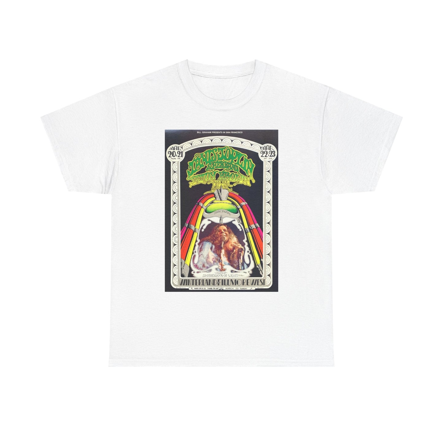 Janis Joplin Concert T Shirt BRAND NEW Apparel Unisex Graphic Tee USA