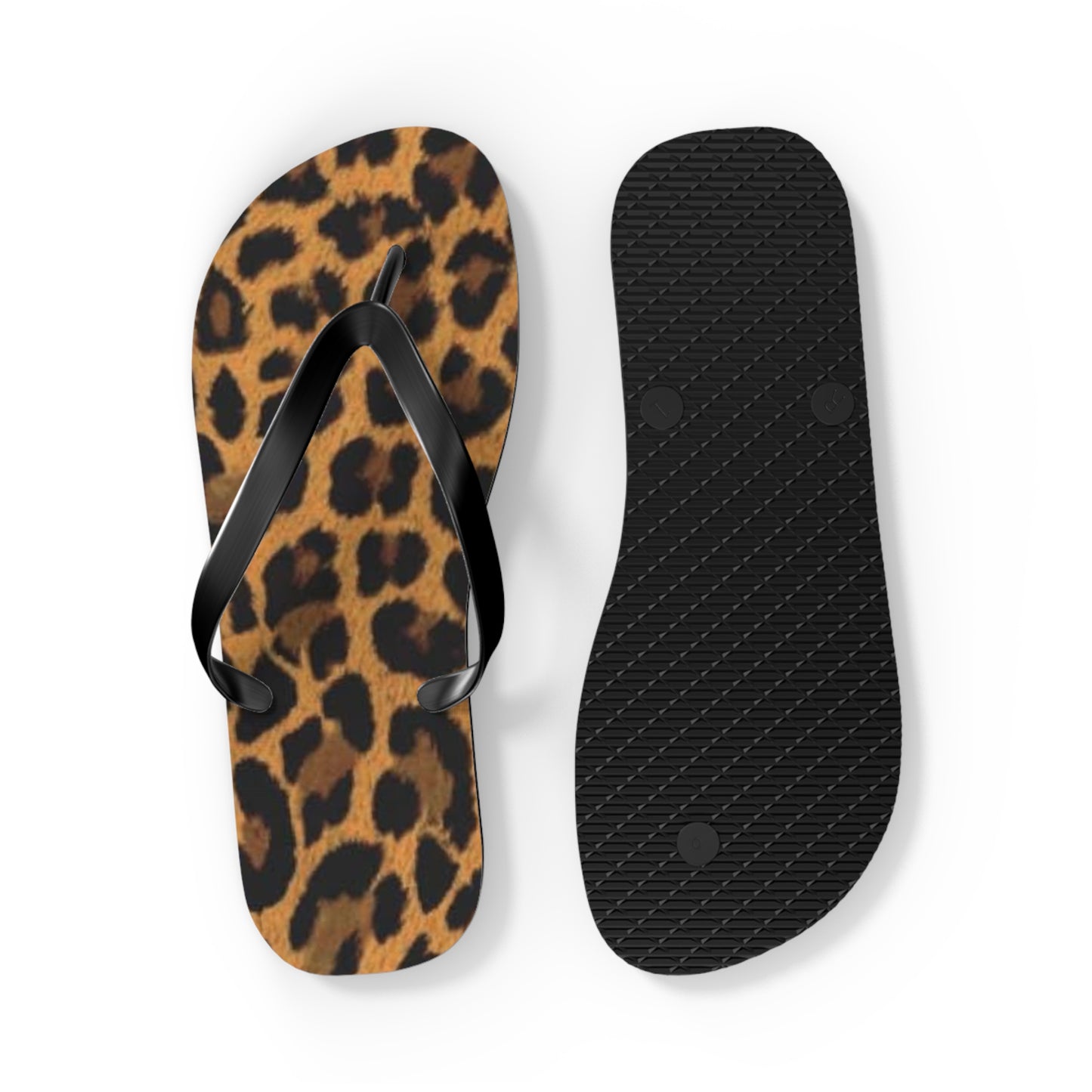 Cheetah Print Beach Sandals, Slides for Summer, Flip Flops, Water Resistant