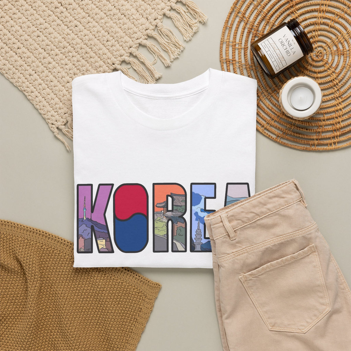 Korea Graphic T Shirt Men's Korean Heavy Cotton Tee