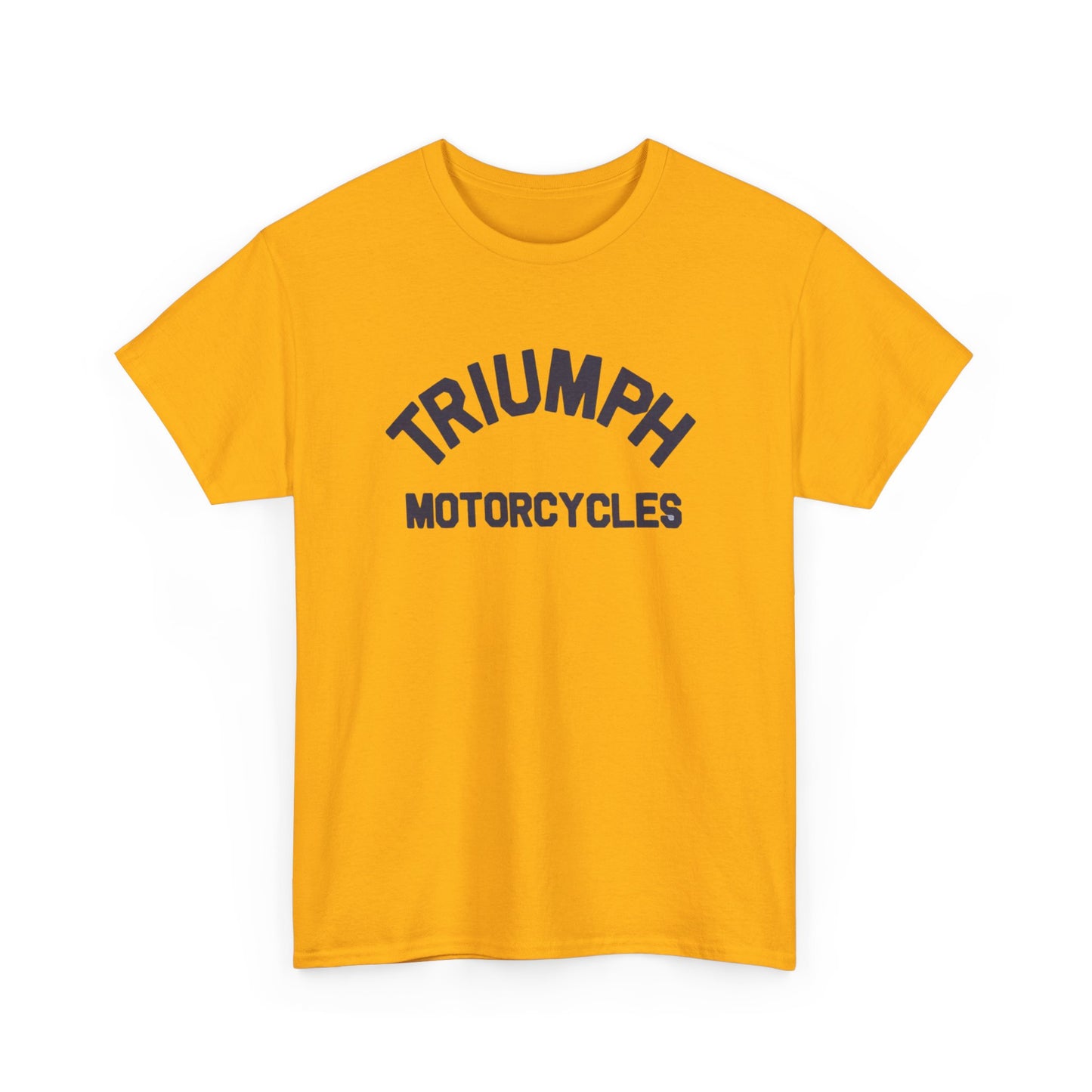 Triumph Motorcycles Tshirt Vintage Logo Classic Fit Unisex Heavy Cotton Tee