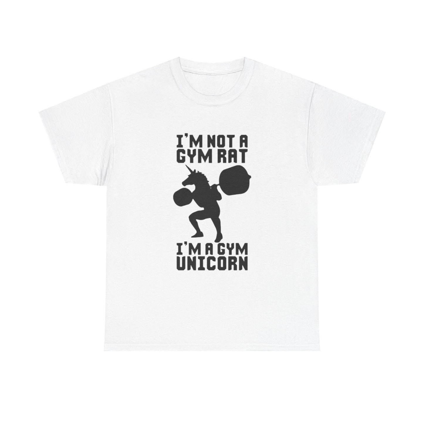 Gym Rat Shirt Funny Lifting Gear Workout Training Comedy Unisex Heavy Cotton Tee