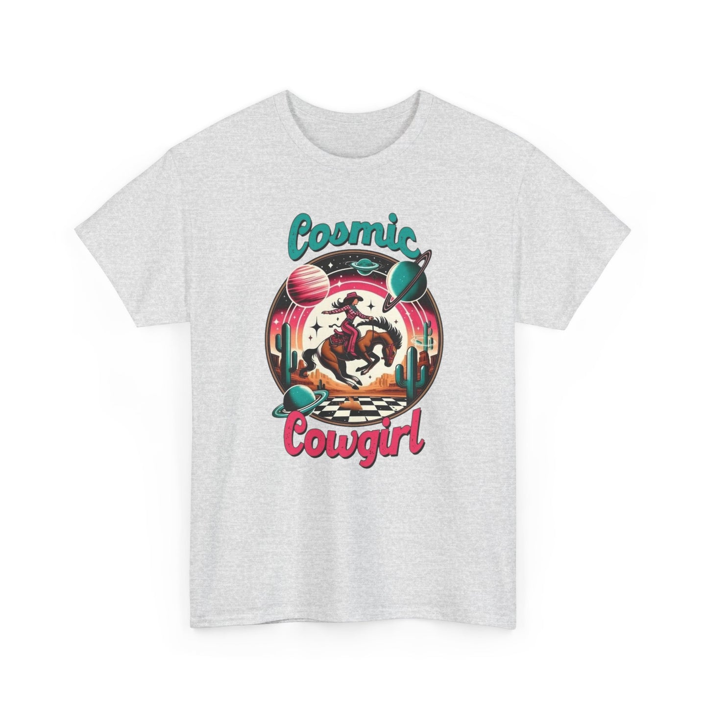 Cosmic Cowgirl Graphic T Shirt Unisex Heavy Cotton Tee