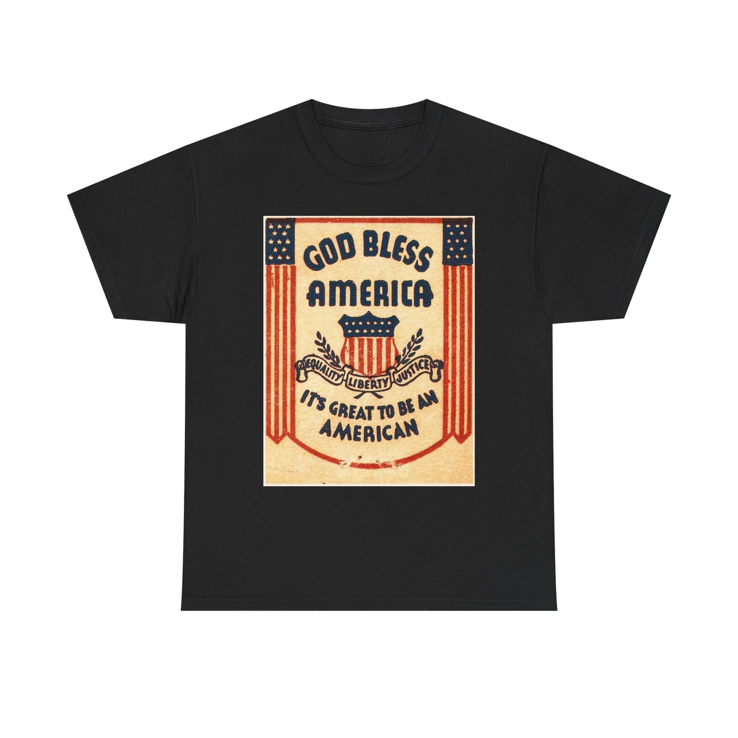 God Bless America Graphic T Shirt NEW Unisex Heavy Cotton Tee