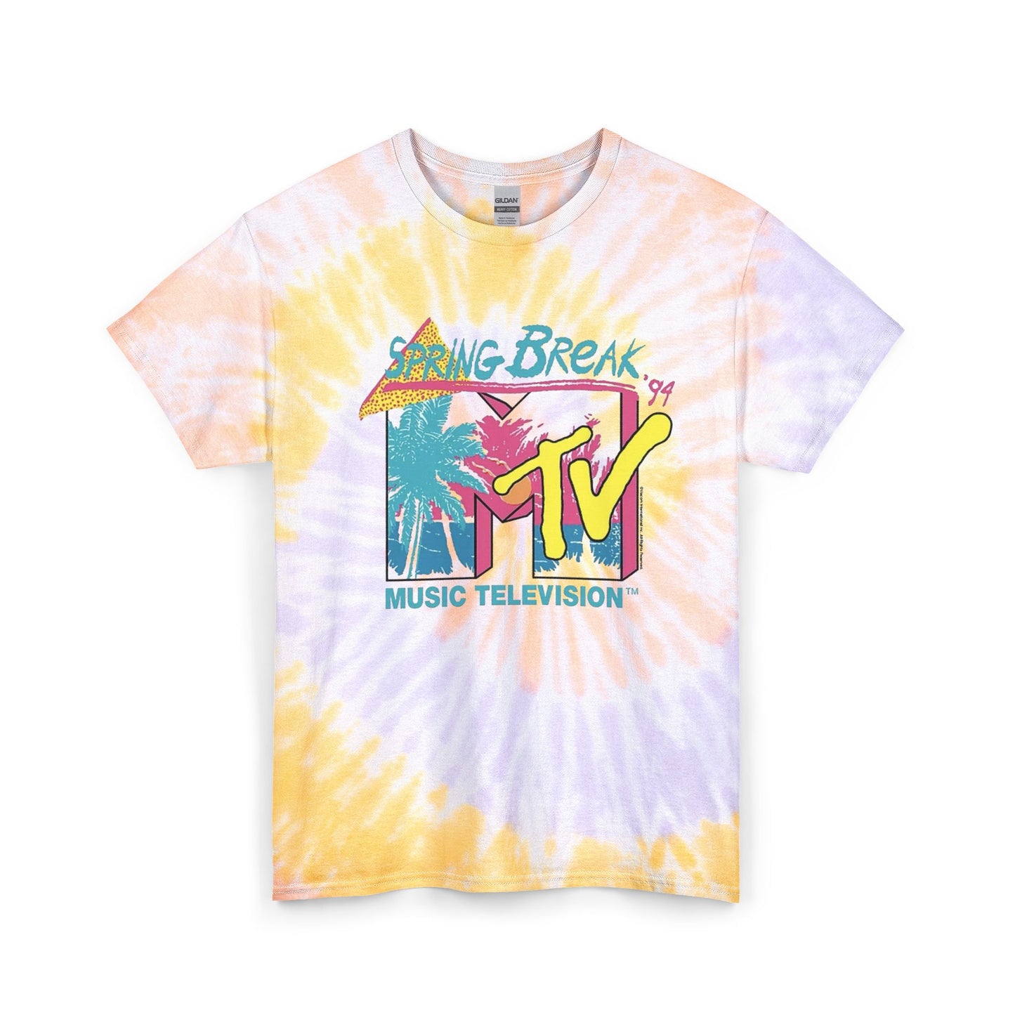 MTV Spring Break 90s Vintage Graphic T Shirt Unisex Tie Dye Cotton Tee Gift