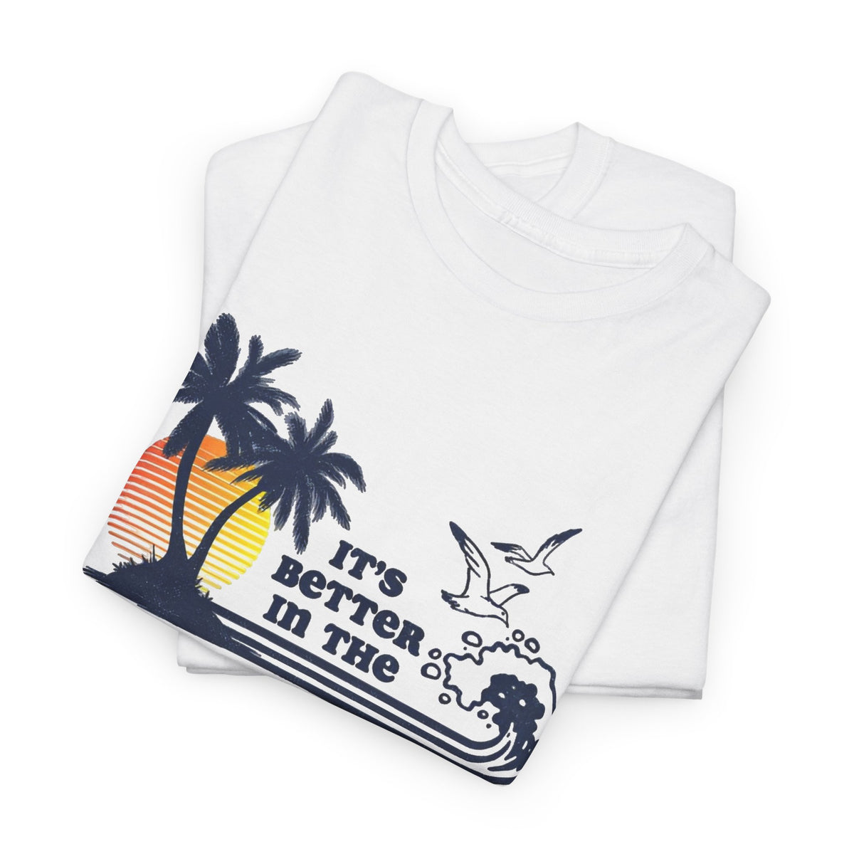 Bahamas Palm Tree Sunset Graphic T-Shirt Men's Graphic Tee