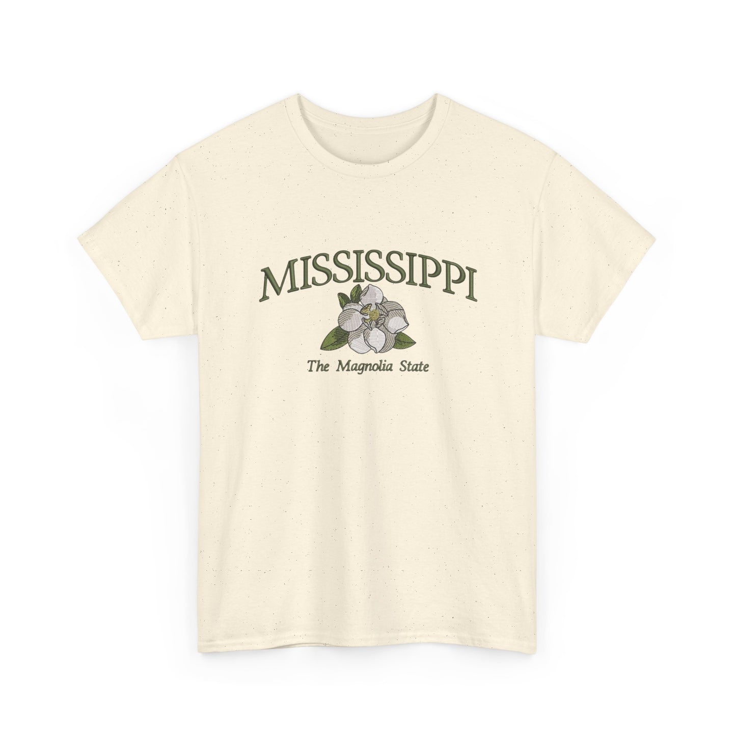 Mississippi The Magnolia State Graphic T Shirt NEW Unisex Heavy Cotton Tee