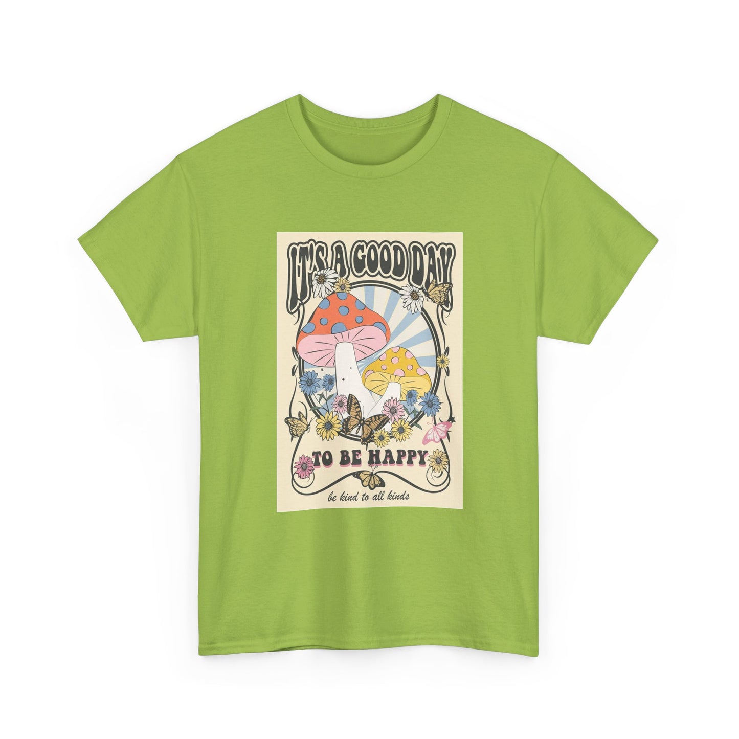 Trippy Mushroom Hunter Tshirt Mystical Graphic Vibe Unisex Its A Good Day