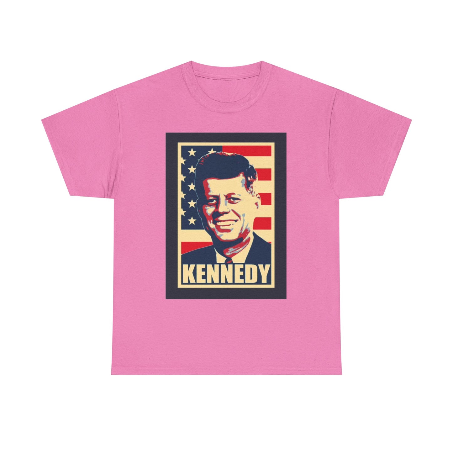 JFK Tshirt John F Kennedy American Flag President Unisex Heavy Cotton Tee
