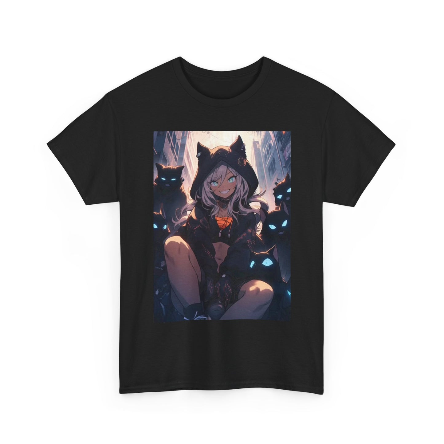 Waifu Anime T-shirt Girl Graphic Cartoon Retro Gaming Unisex Heavy Tee Gamer