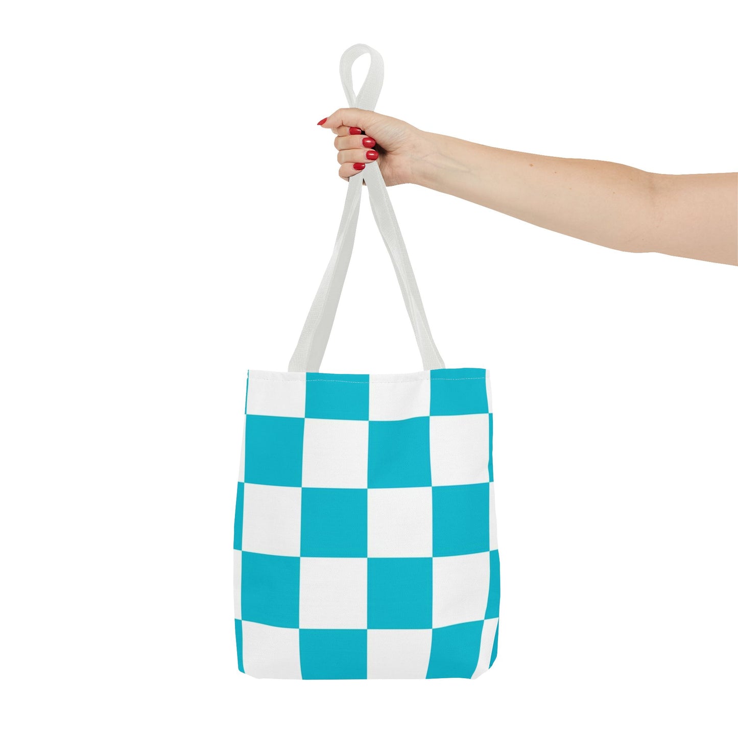 Turquoise Checkered BRAND NEW Purse - Pocketbook - Travel Tote BagTote Bag (AOP)