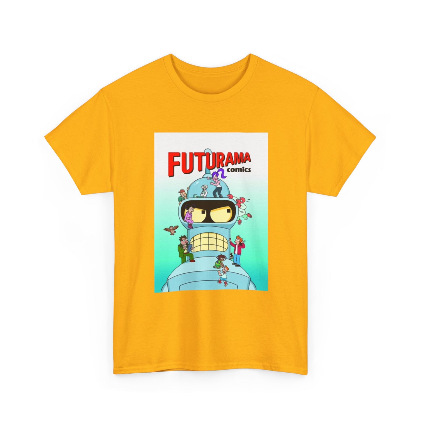 Futurama Shirt Bender Tv Series Graphic Funny Cartoon Unisex Heavy Cotton Tee
