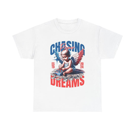 Chasing Dreams Paper Graphic T Shirt Street Wear Apparel Unisex Heavy Cotton Tee