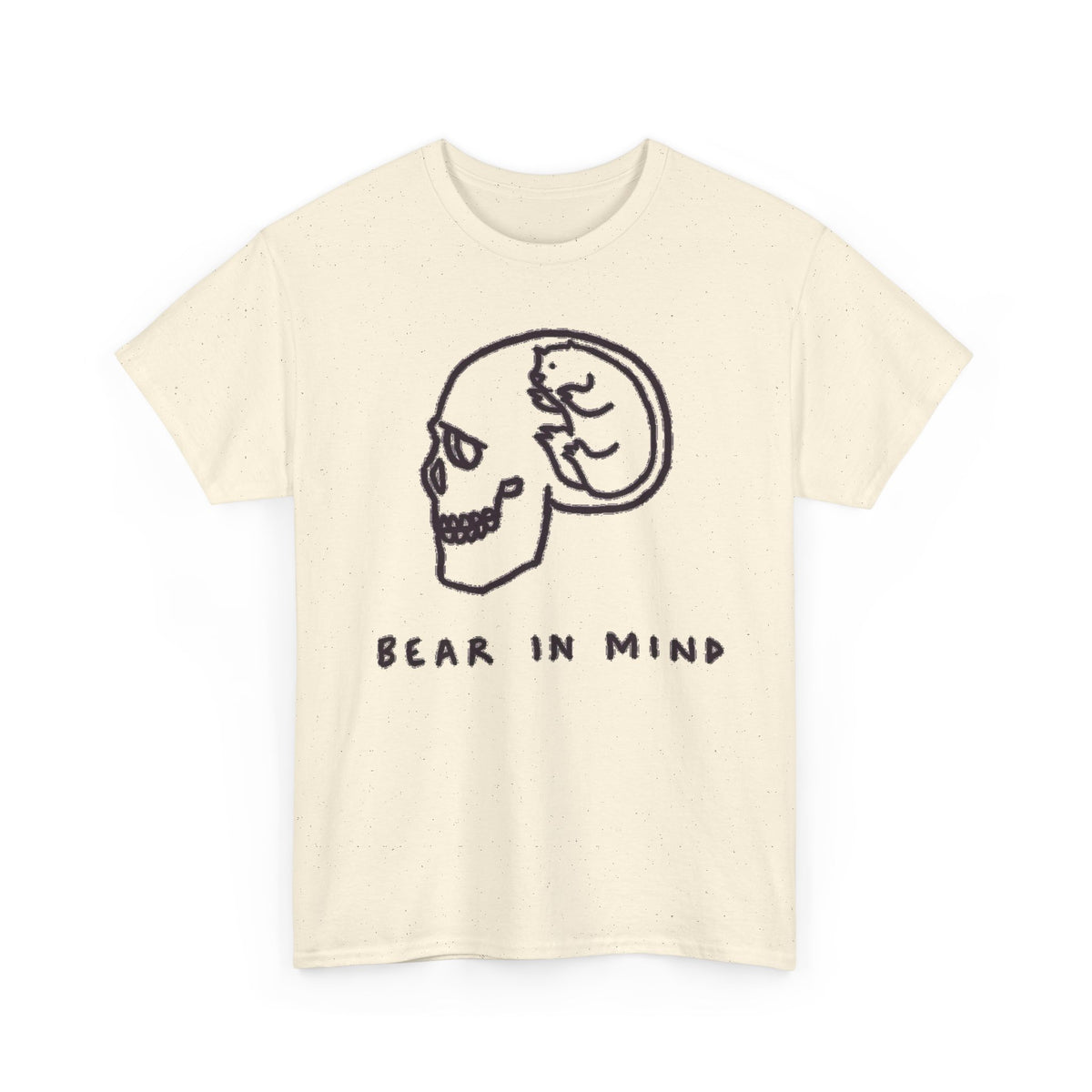 Bear in Mind Skull Graphic T-Shirt Funny Men's Tee