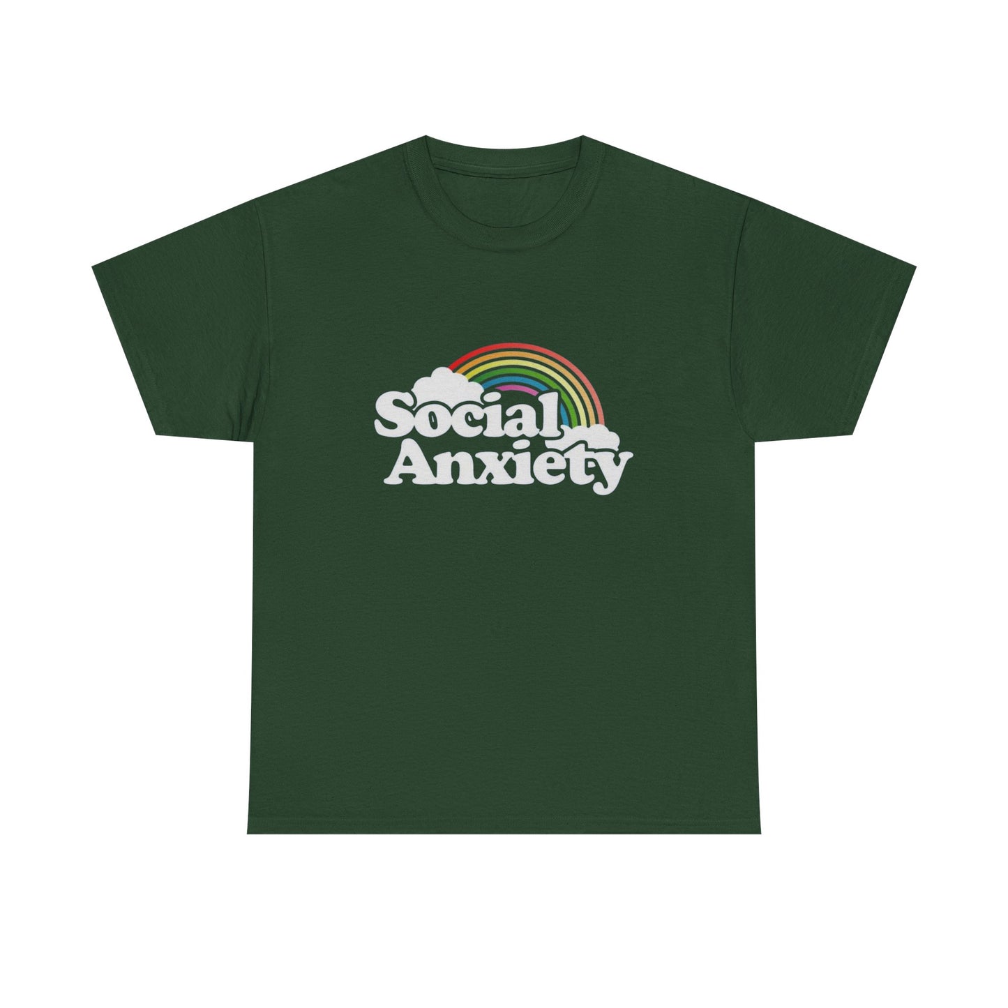 Social Anxiety MULTIPLE COLORS Graphic T Shirt NEW Adult Tee