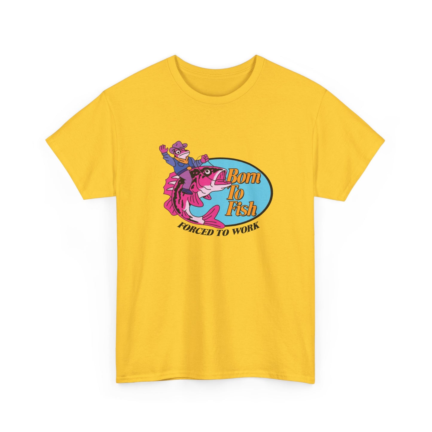 Born To Fish Graphic T Shirt NEW Adult Unisex Heavy Cotton Tee