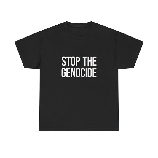Stop The Genocide Graphic T Shirt Unisex Heavy Cotton Tee NEW