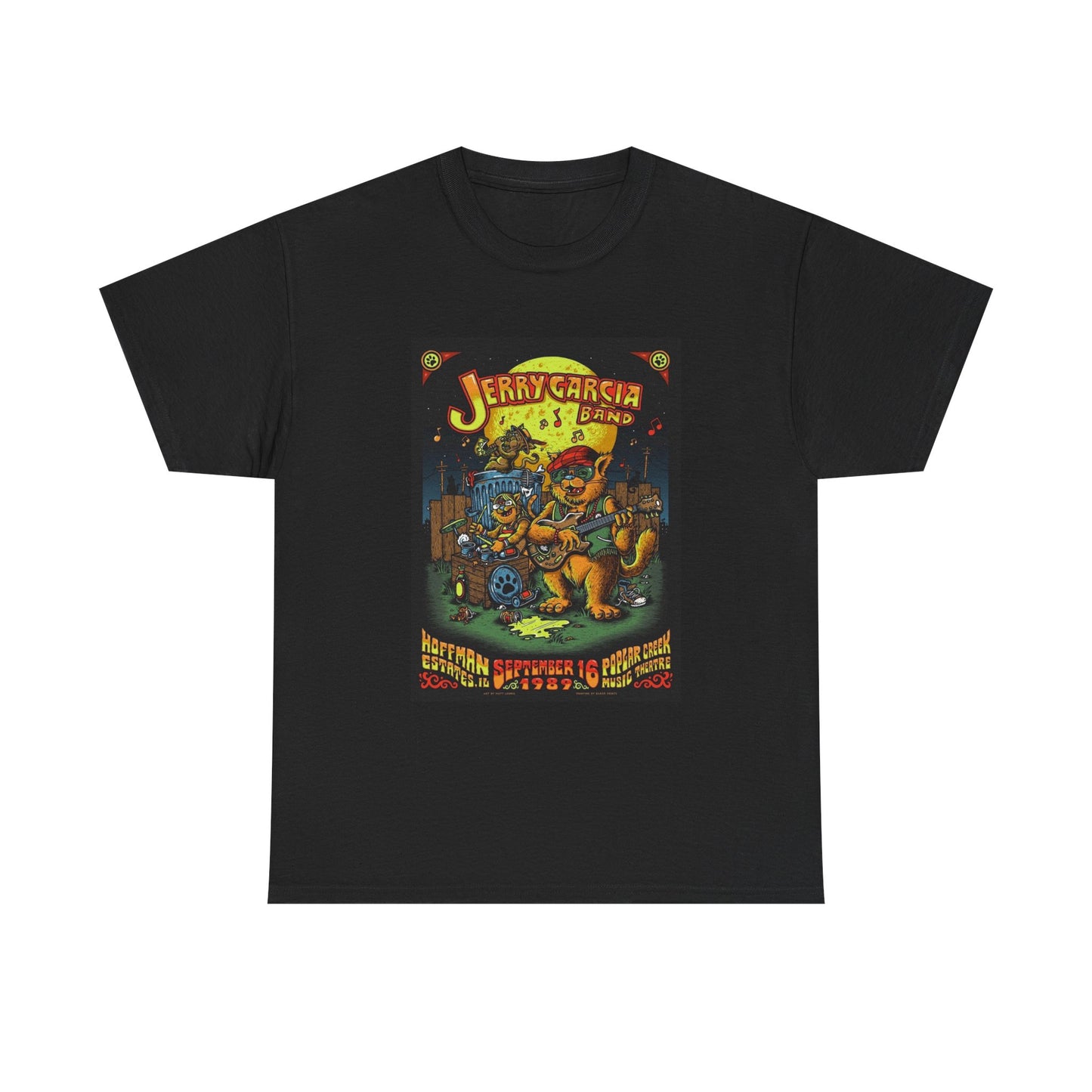Jerry Garcia T-shirt vintage 70s rock retro art Unisex Heavy Cotton Tee