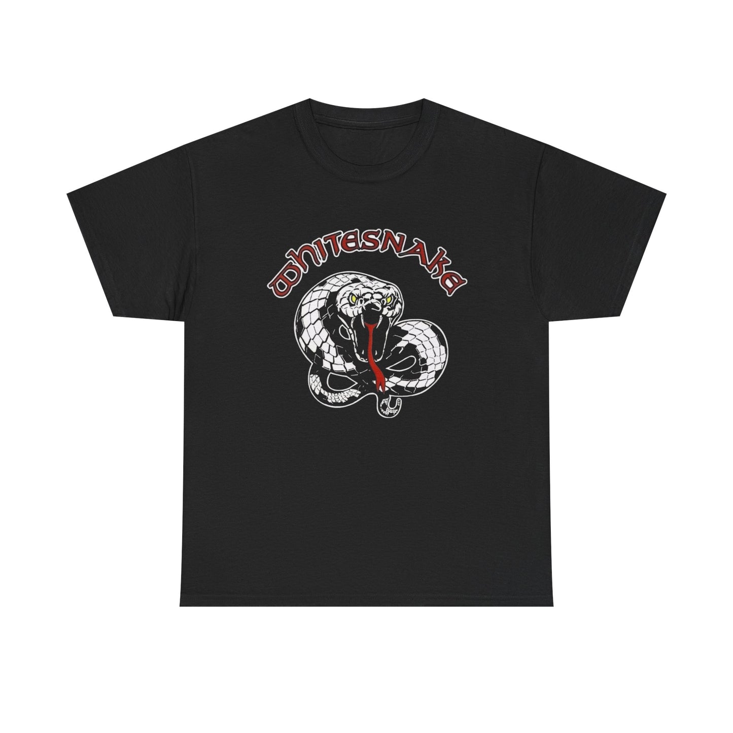White Snake Vintage Rock Band Merch Graphic T Shirt Unisex Heavy Cotton Tee