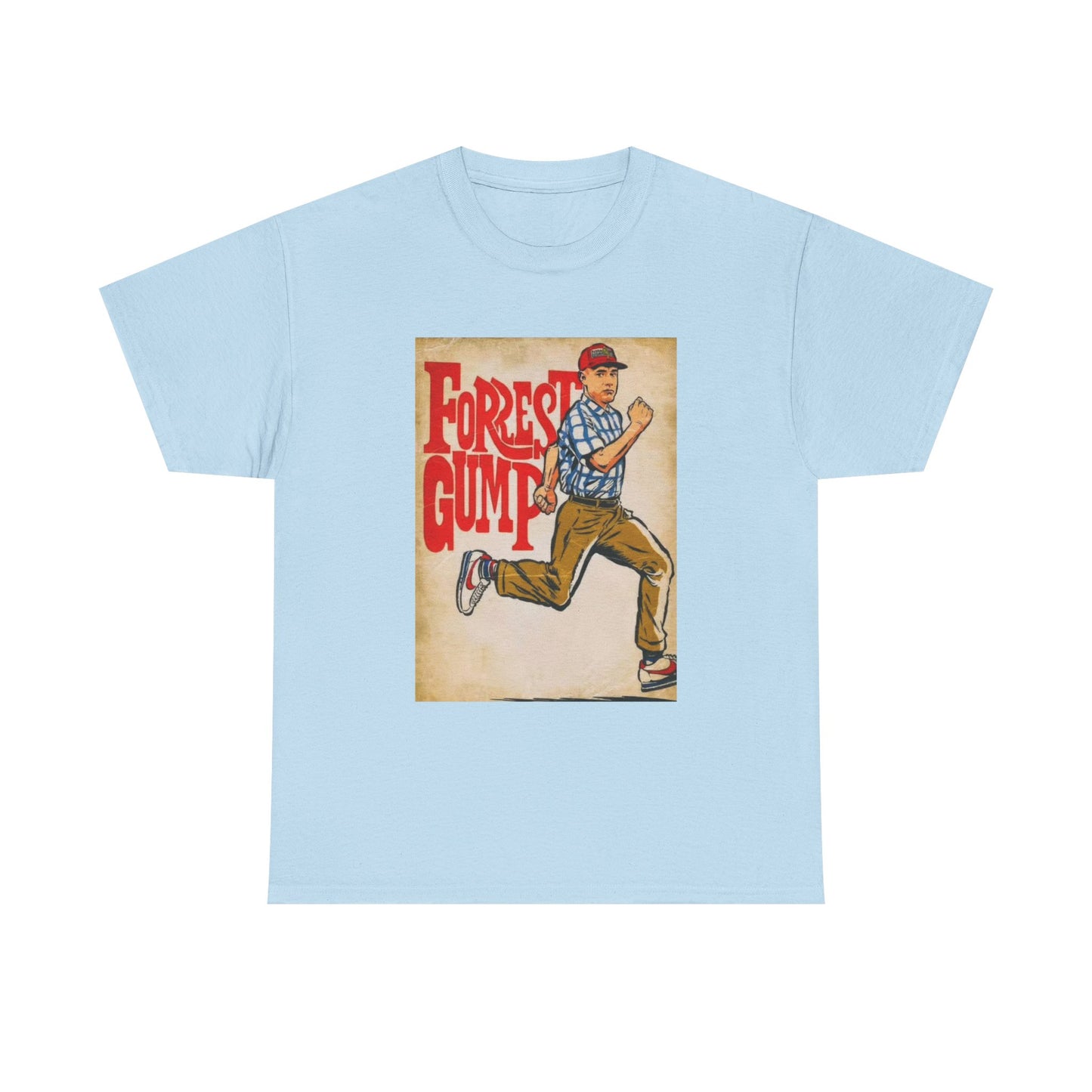 Forrest Gump Tshirt Vintage Retro Movie Poster Unisex Heavy Cotton Tee