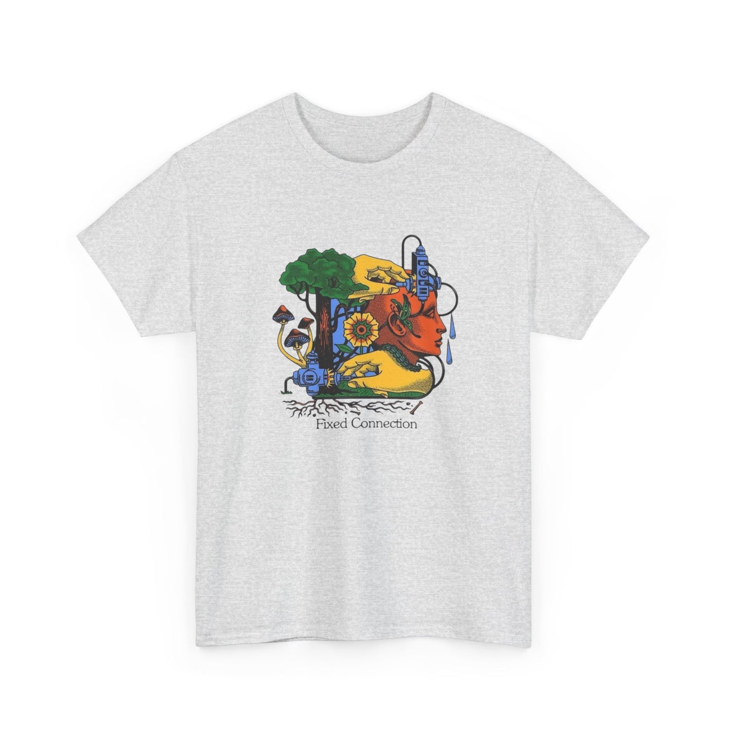 Fixed Connection Art Graphic T Shirt Unisex Heavy Cotton Tee Gift New