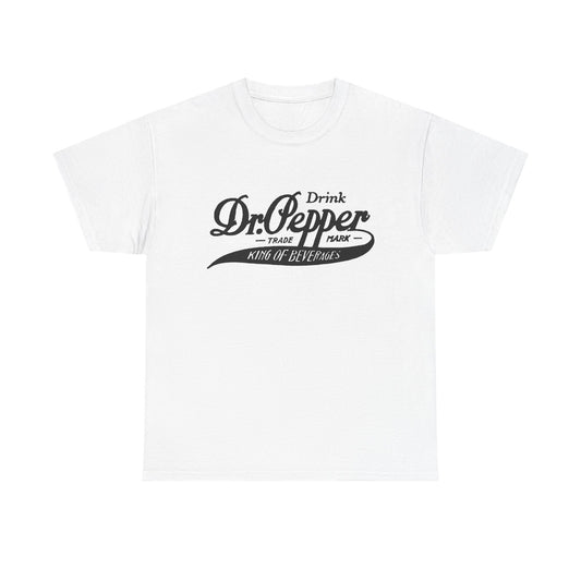 Dr Pepper Tshirt Retro Soda Pop Logo Vintage Beverage Unisex Heavy Cotton Tee