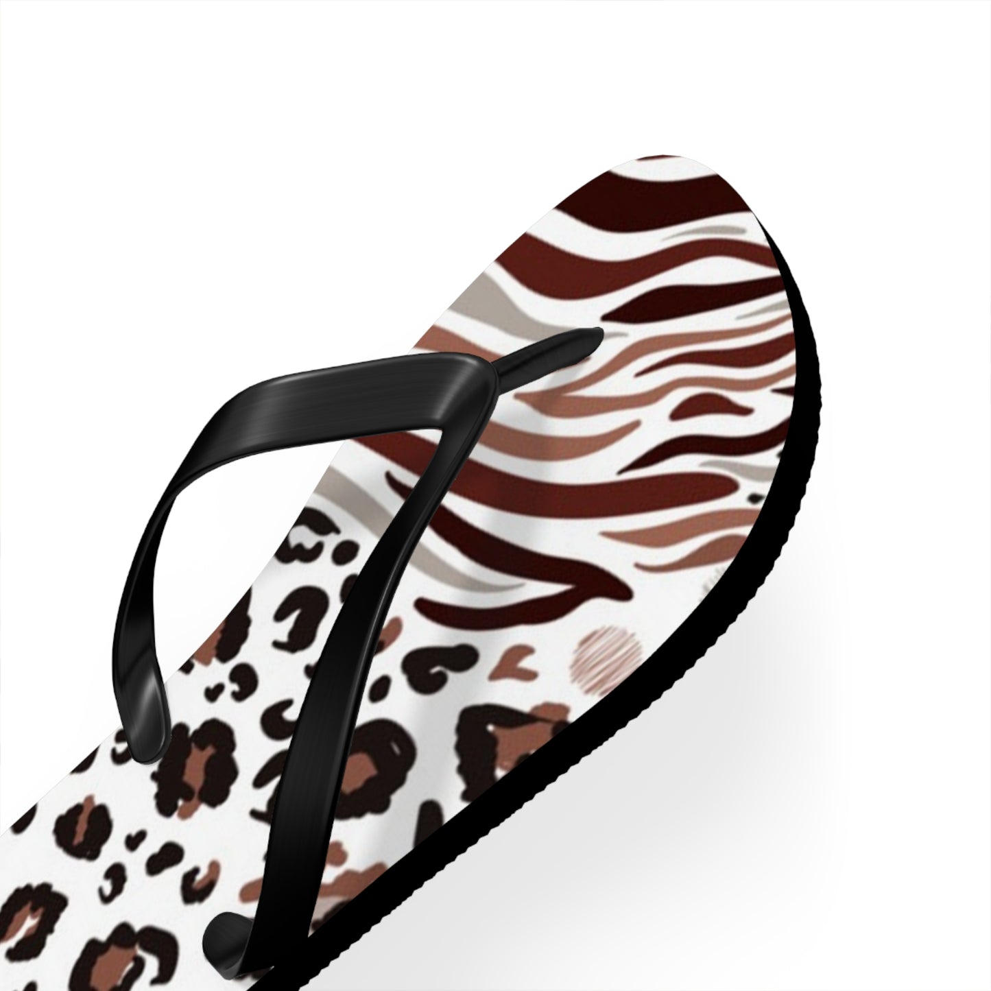 Mixed Animal Print Beach Sandals, Slides for Summer, Flip Flops, Water Resistant