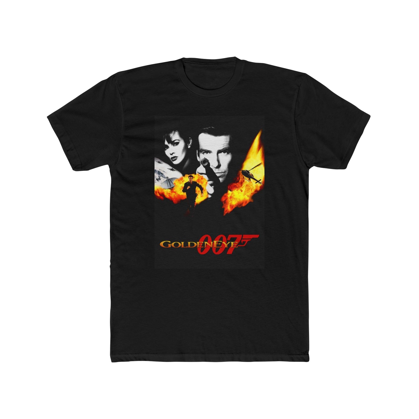 Golden eye bond 90s gamer retro gaming sailor jerrry vintage Men's Cotton Crew