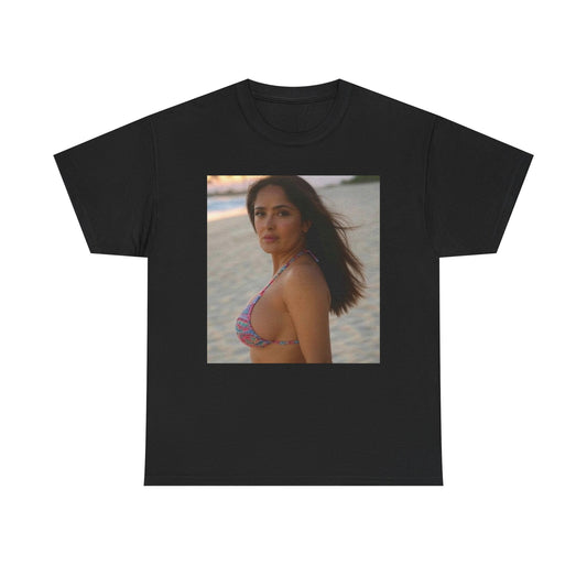 Salma Hayek Bikini Beach Graphic T-Shirt Gift NEW Unisex Heavy Cotton Tee