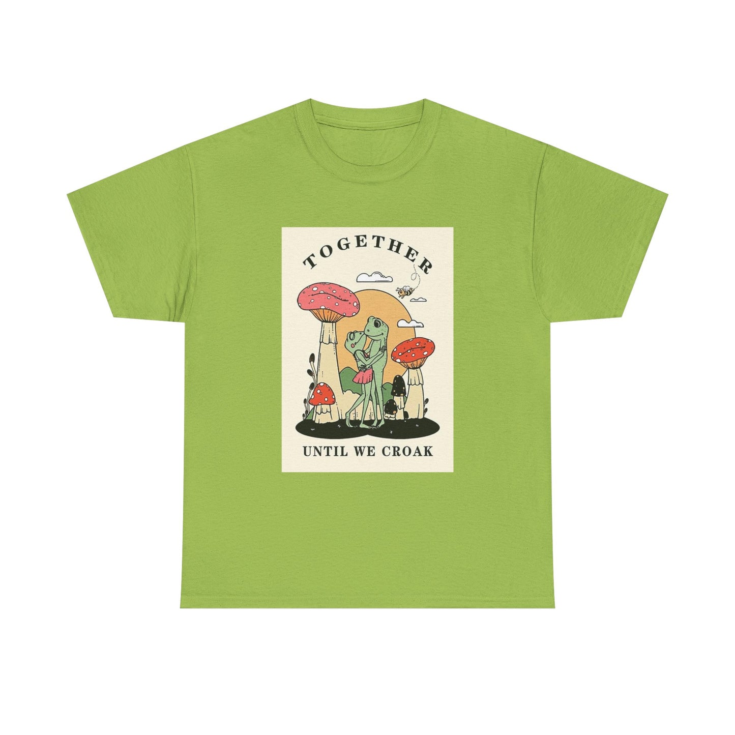 Trippy Mushroom Hunter Tshirt Mystical Graphic Vibe Unisex Heavy Cotton Toads