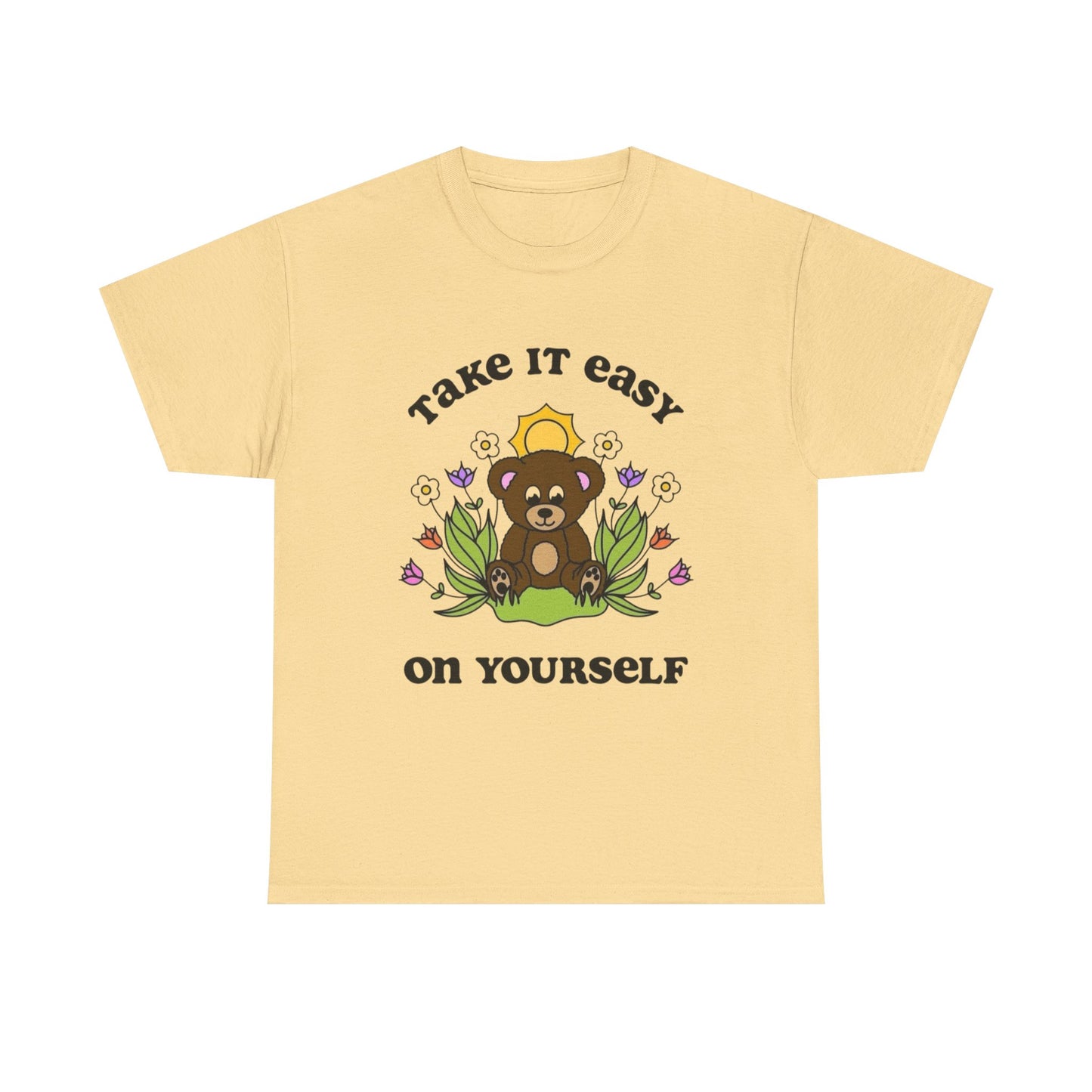 Take It Easy On Yourself Graphic T Shirt Unisex Heavy Cotton Tee Gift Vintage
