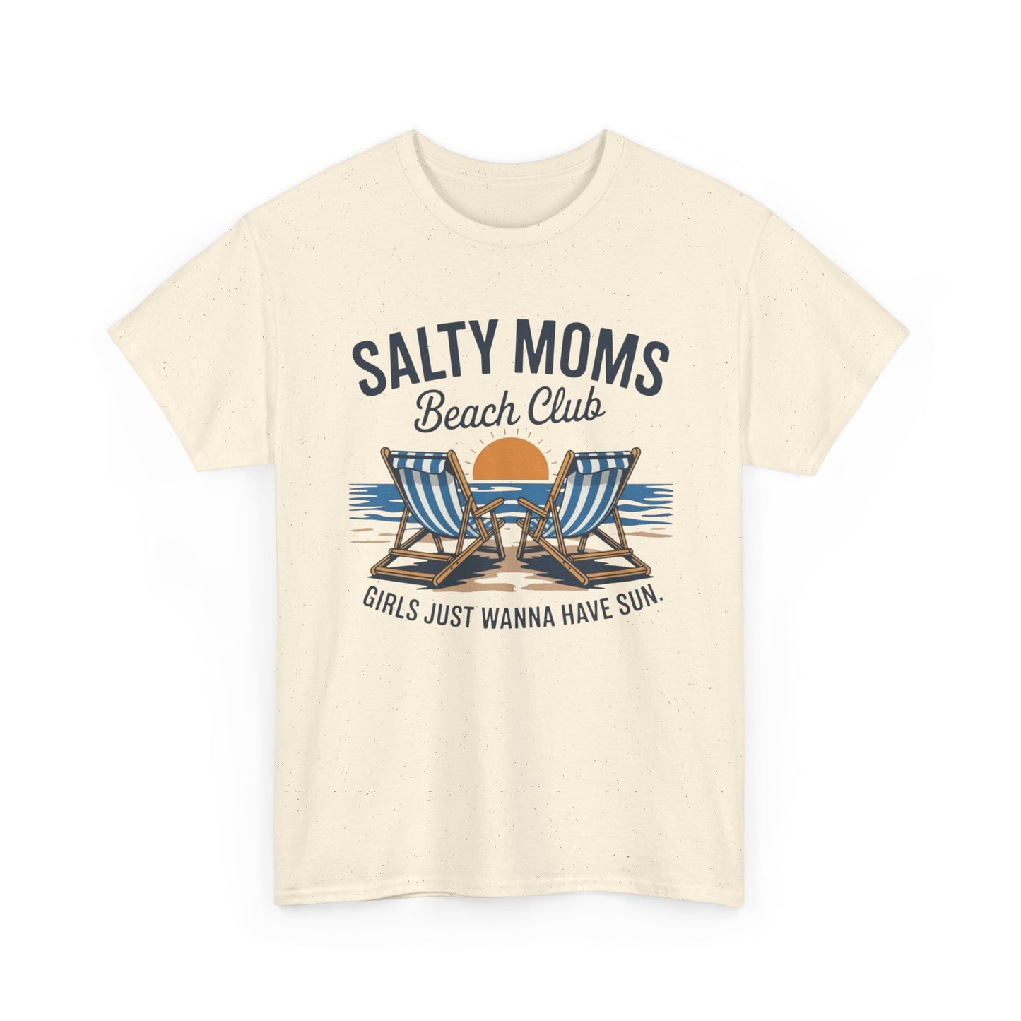 Salty Moms Beach Club Graphic T Shirt ALL SIZES Tee Unisex Heavy Cotton