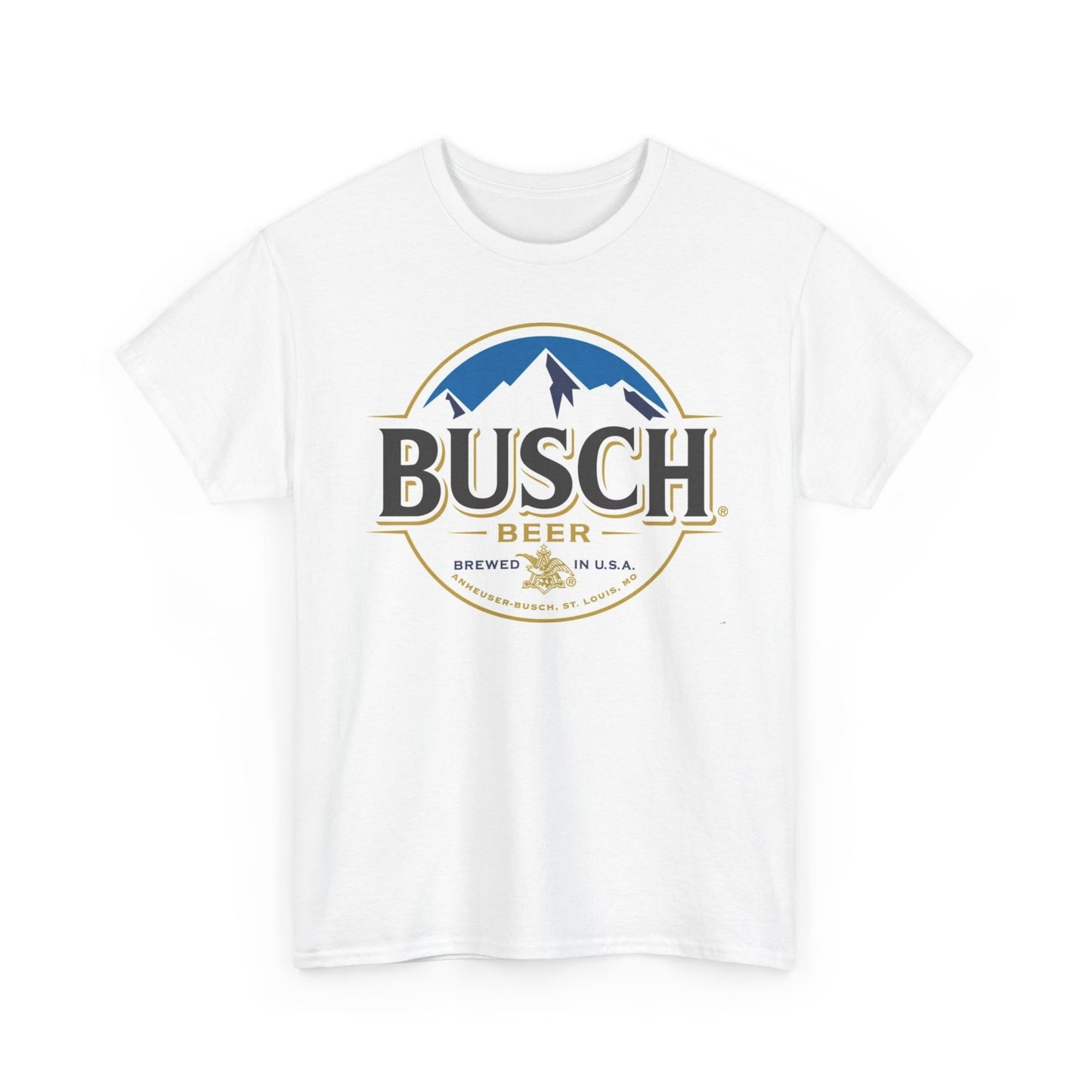 Busch Beer Graphic T Shirt Vintage Logo unisex Heavy Cotton Tee