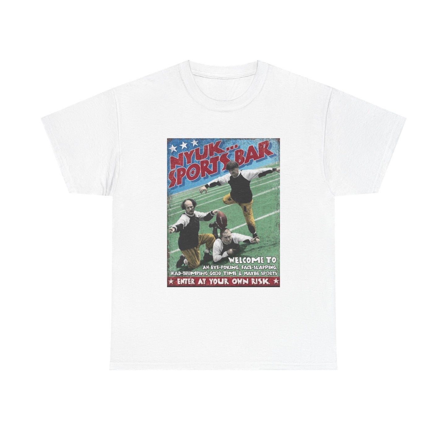 The Three Stooges Tshirt Vintage Poster Comedy Legends Unisex Heavy Cotton Tee