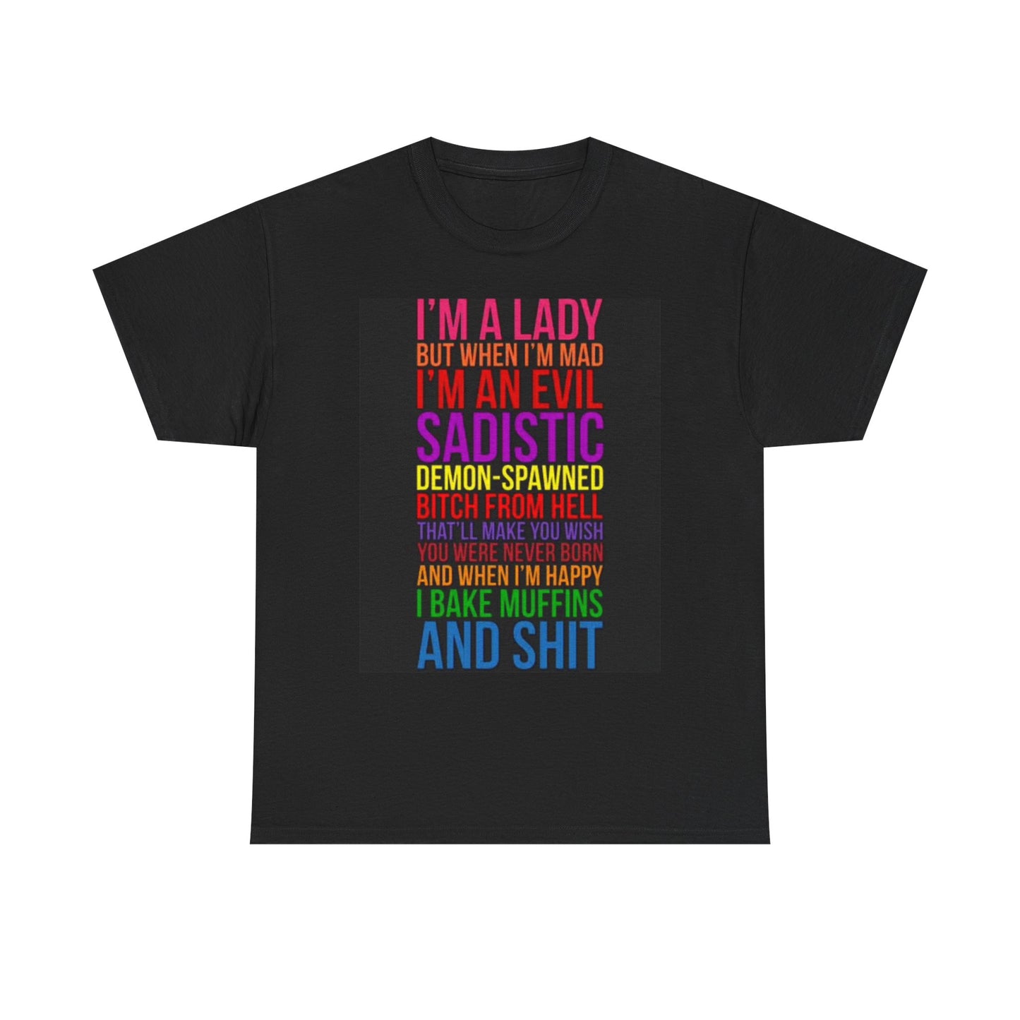 I'm A Lady Graphic T Shirt Funny Hilarious Jokes Humor Unisex Heavy Cotton Tee