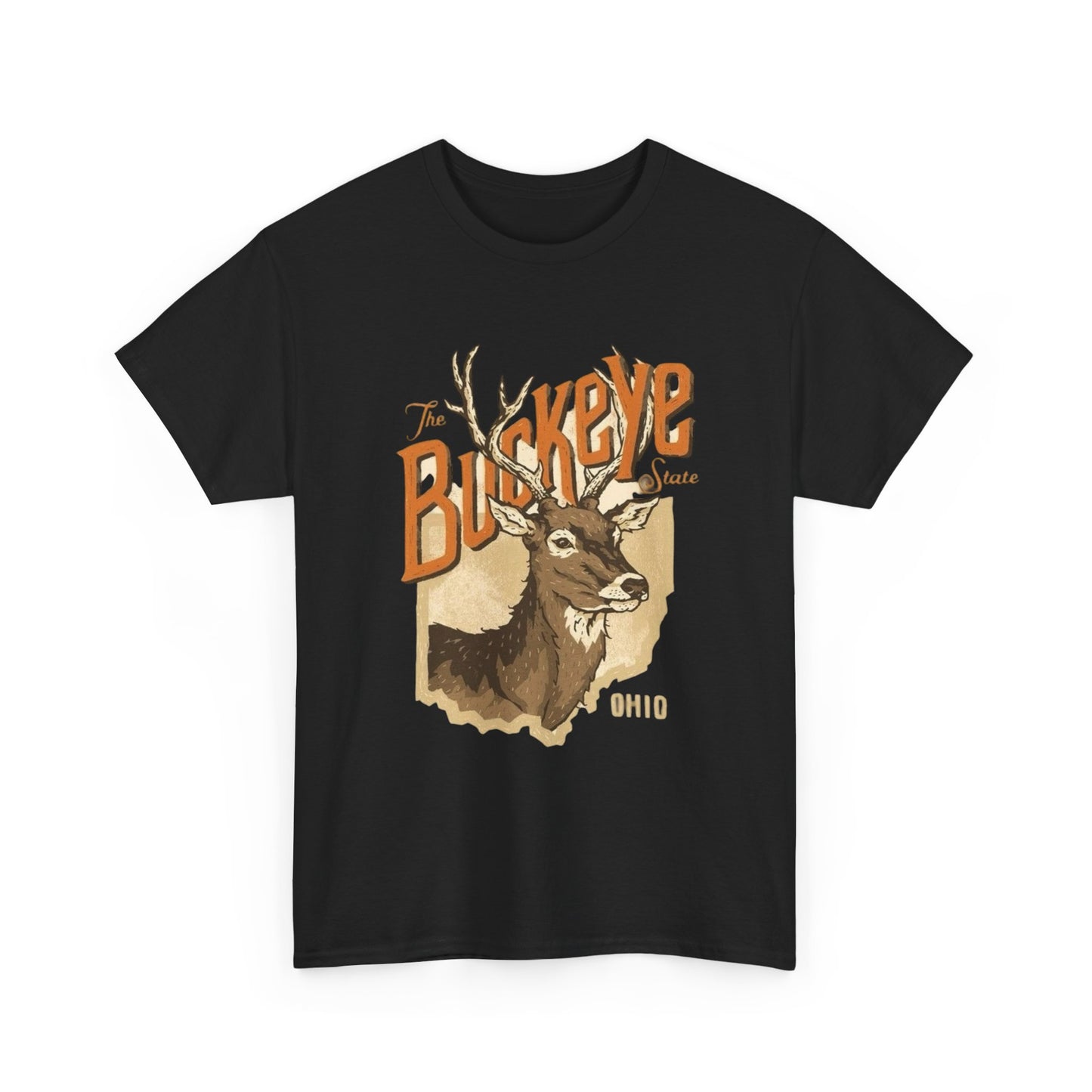 Ohio The Buckeye State Graphic T Shirt Unisex Heavy Cotton Tee