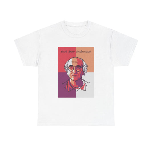 Larry David Portrait T shirt California Comedy Seinfeld Unisex Heavy Cotton Tee