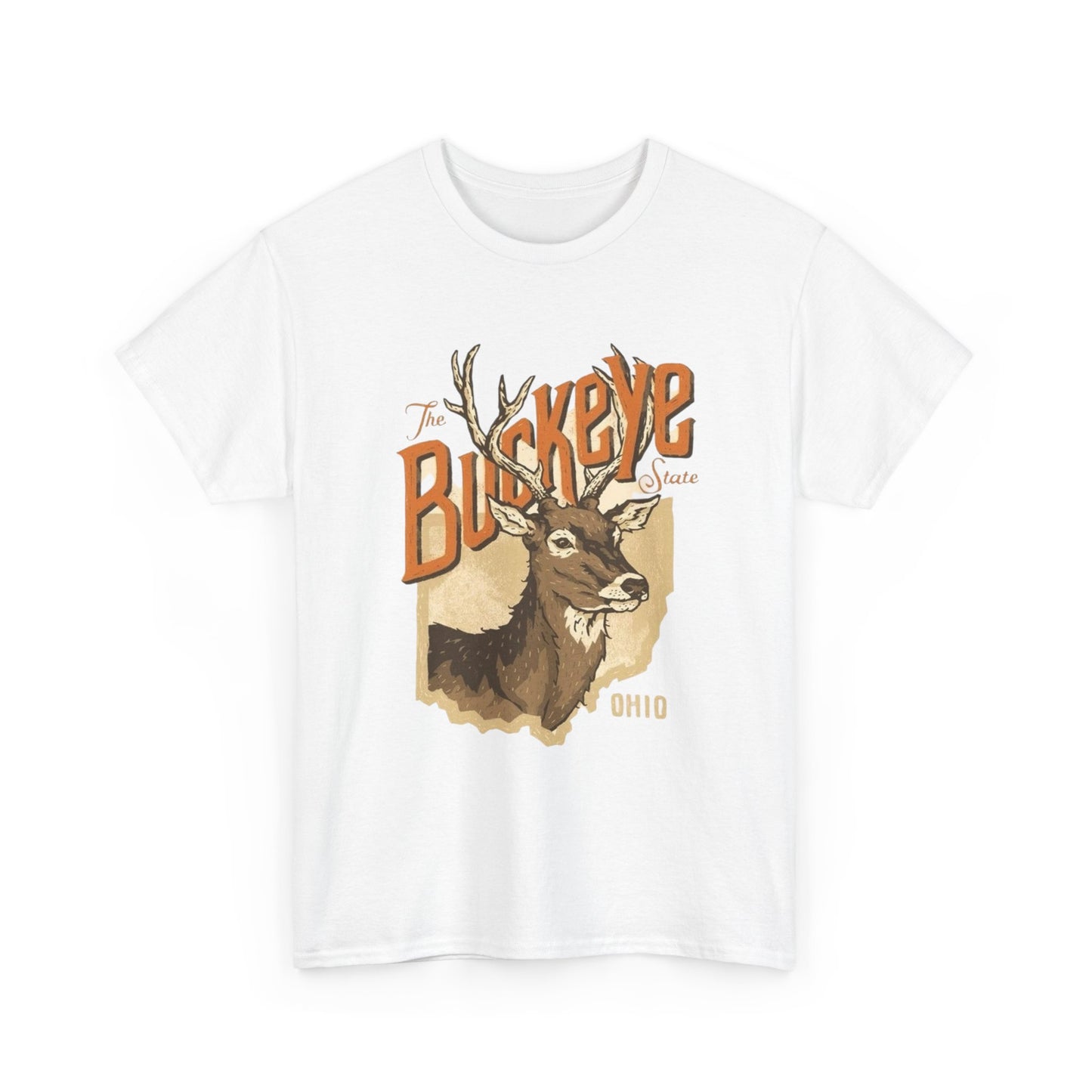 Ohio The Buckeye State Graphic T Shirt Unisex Heavy Cotton Tee
