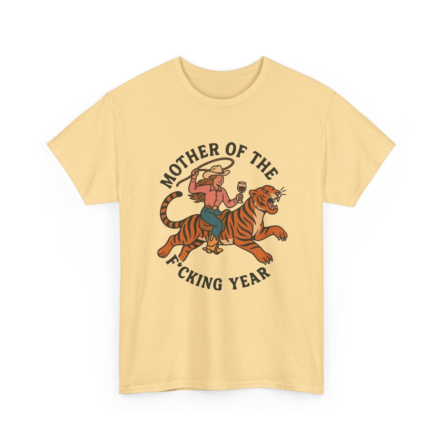 Mother Of The Year Graphic T Shirt NEW Vintage Unisex Heavy Cotton Tee