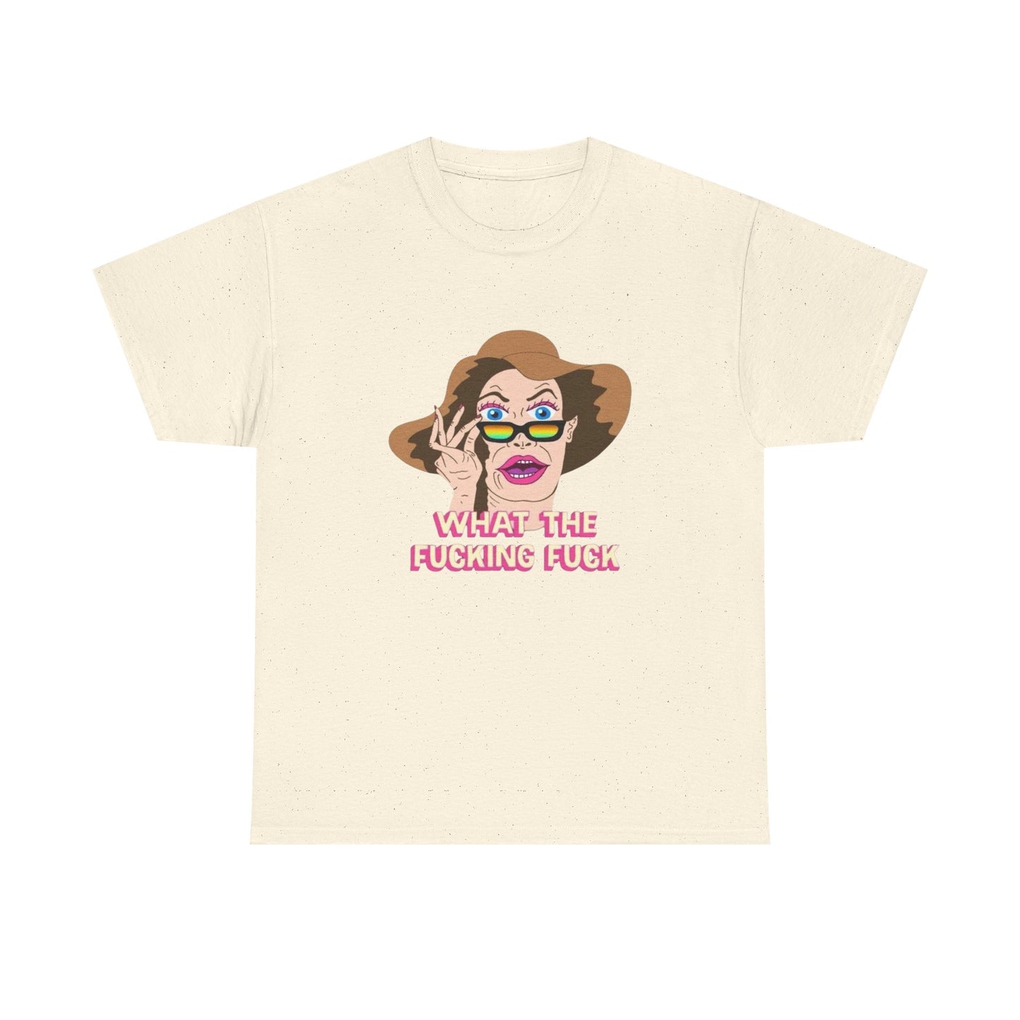 What The F Funny Graphic T-Shirt Men's Women's Heavy Cotton Tee NEW GIFT