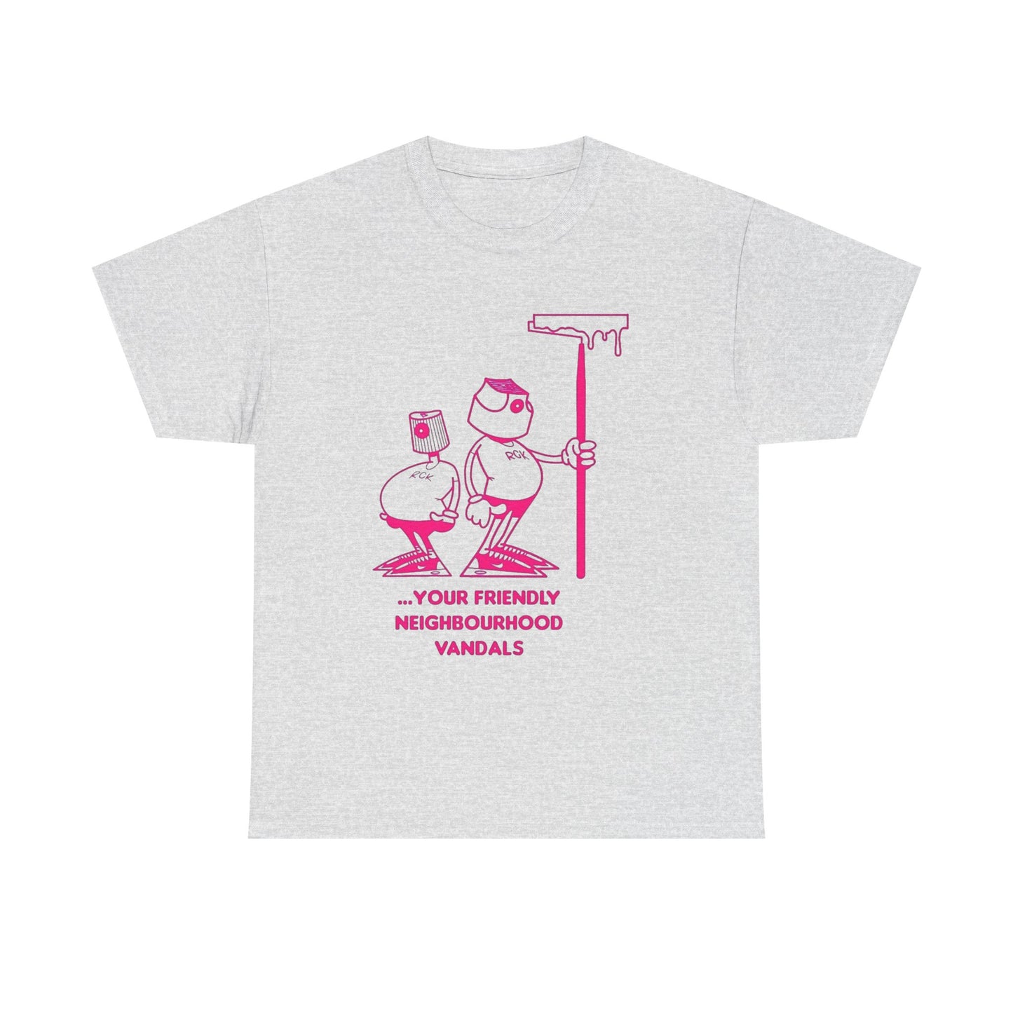 Neighborhood Vandals Funny Graphic T-Shirt Unisex Heavy Cotton Tee