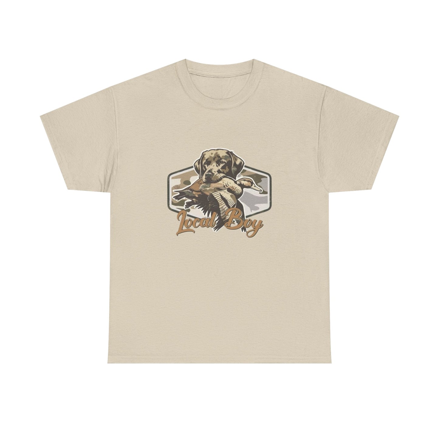 Local Boy Hunting Dog Graphic T Shirt Unisex Heavy Cotton Tee Gift