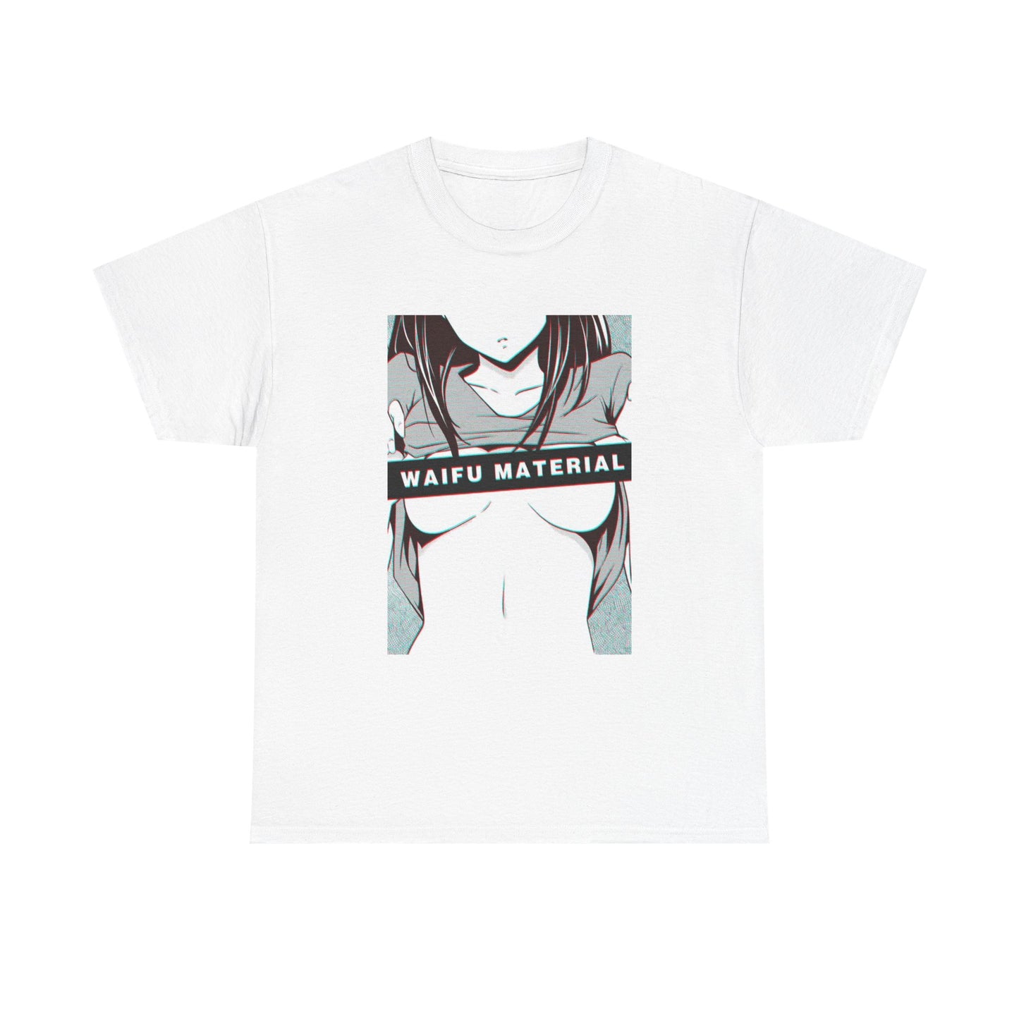 Waifu Material Hentai Tshirt Sexy anime Naturo Cartoon Unisex Heavy Cotton Tee