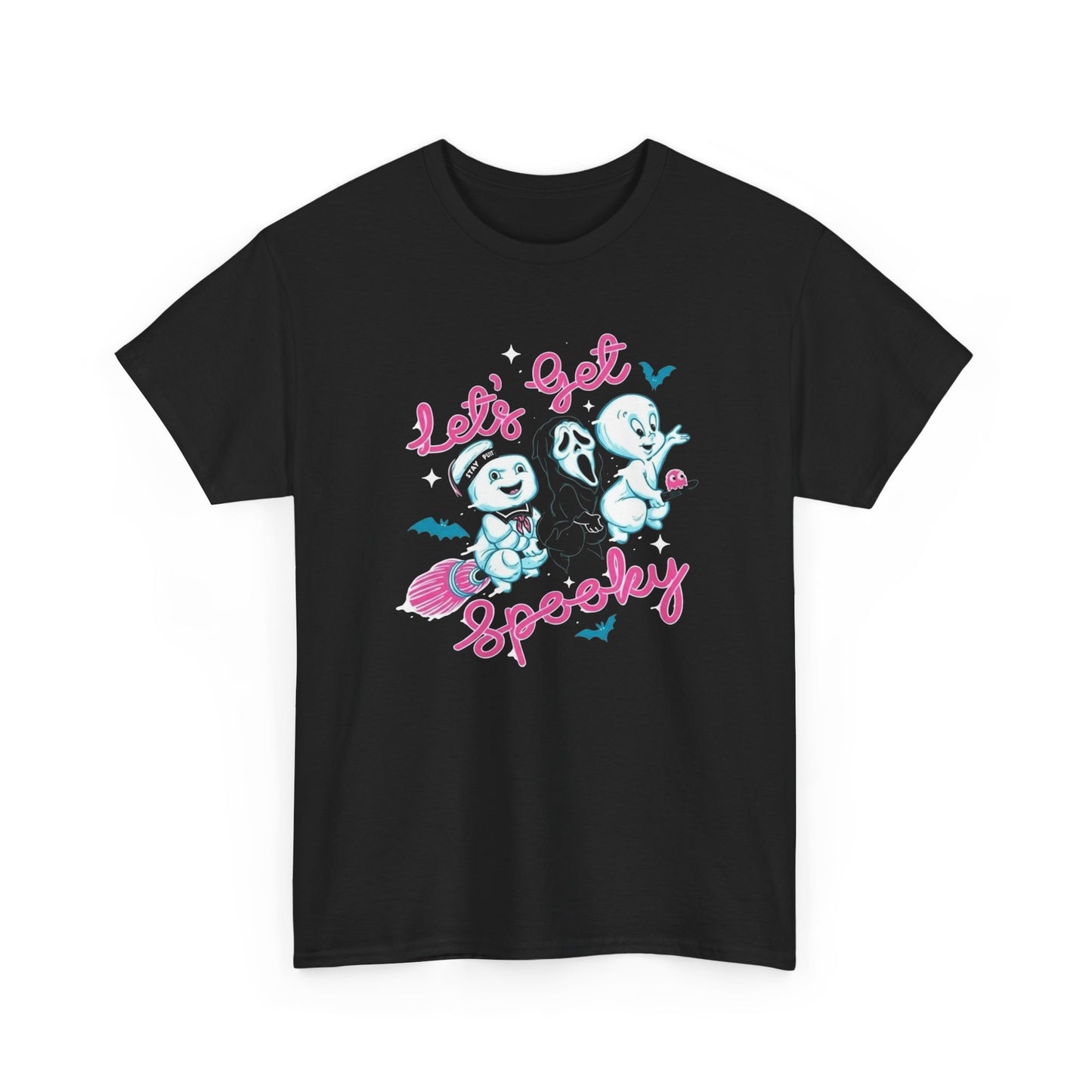 Lets Get Spooky Graphic T Shirt Unisex Heavy Cotton Tee