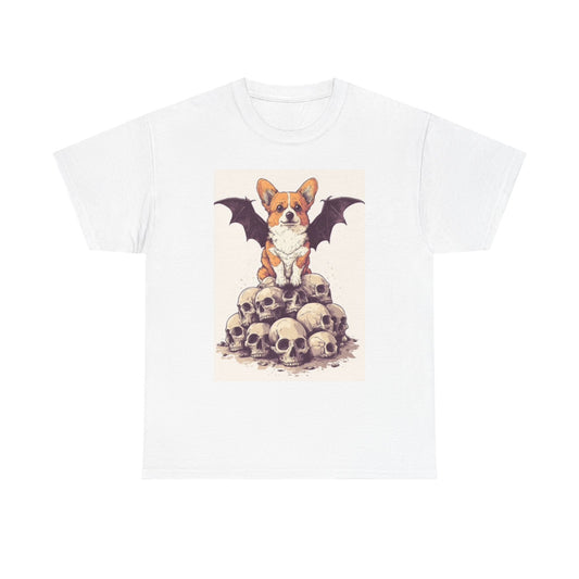 Corgi Dog Funny Painting Shirt Unisex Heavy Cotton Tee