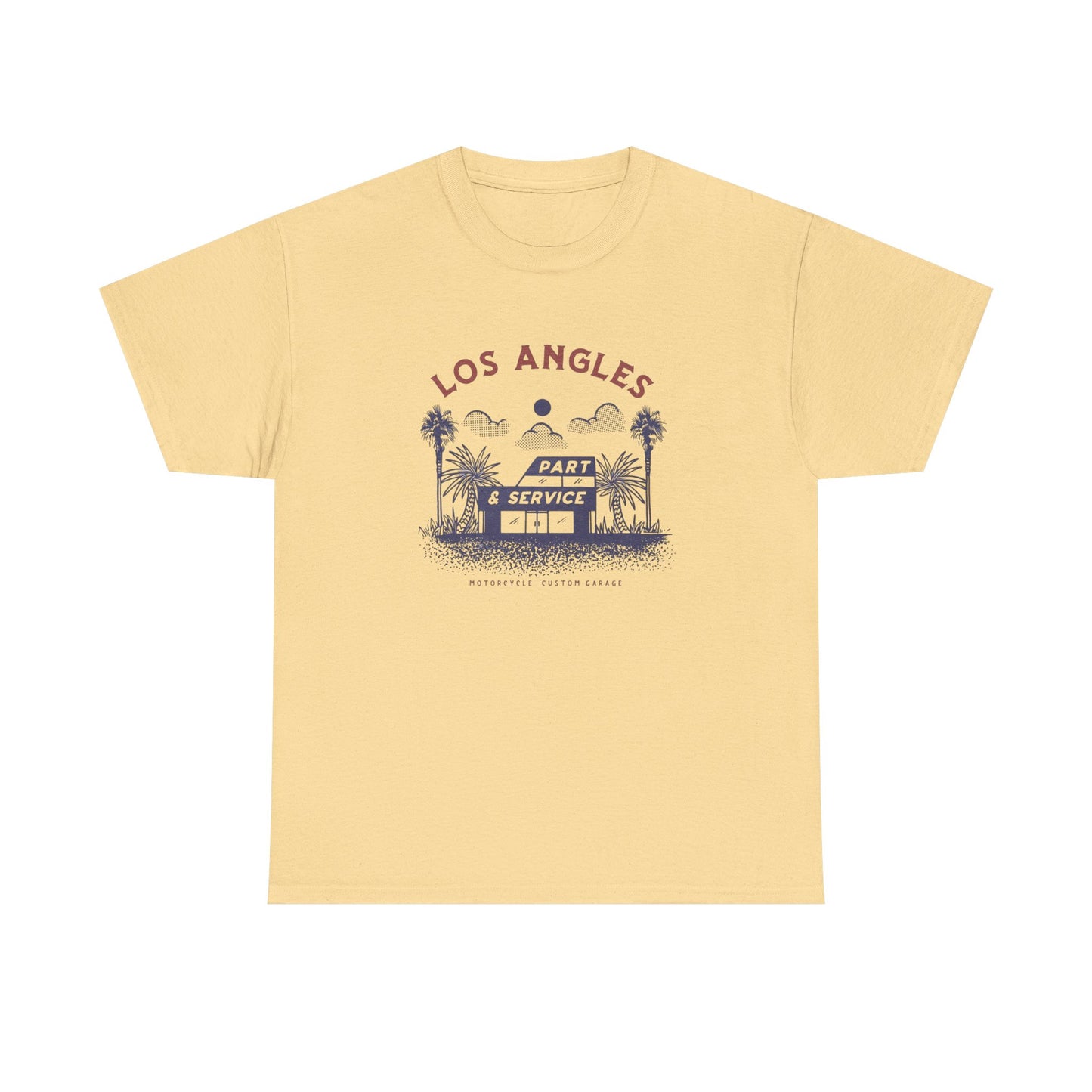 Los Angeles Motorcycle Shop Graphic T Shirt ADULT NEW