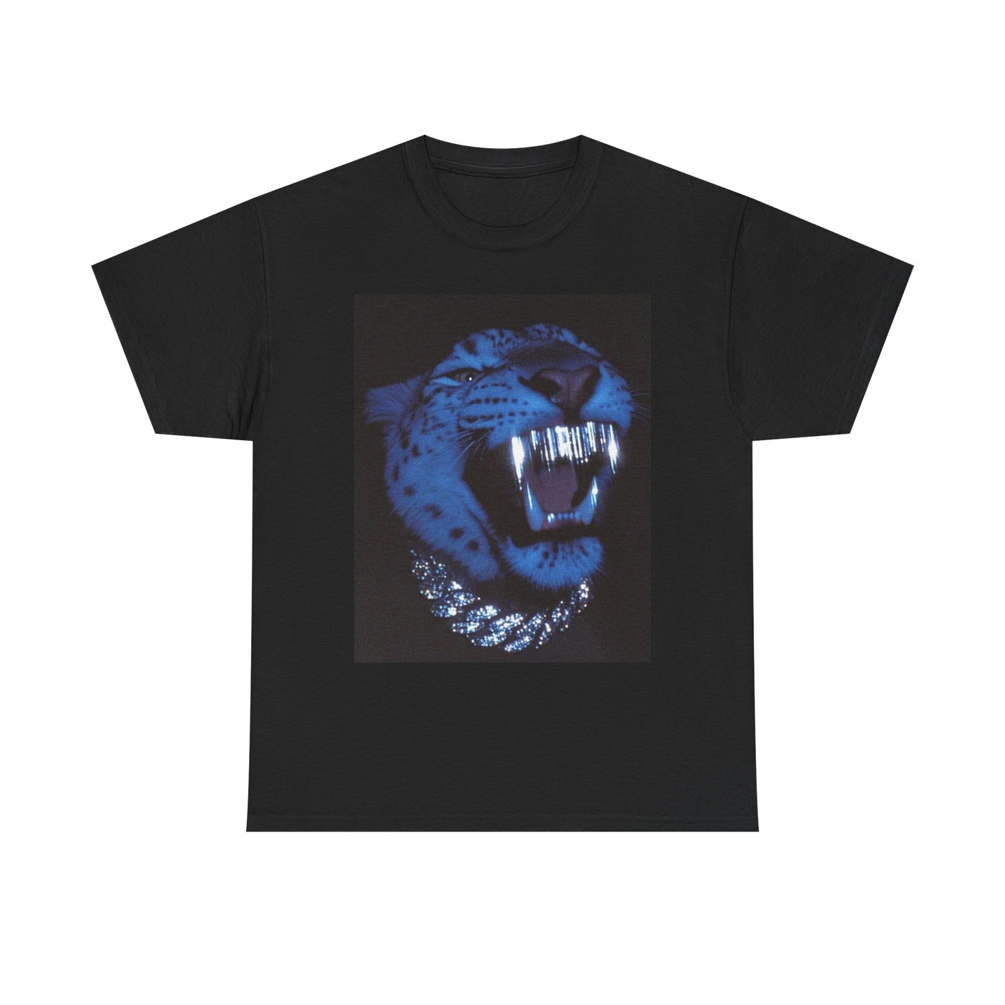 Iced Out Tiger Funny Graphic T Shirt Unisex Heavy Cotton Tee