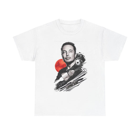 Elon Musk Graphic T Shirt Space X Tesla Poster Unisex Heavy Cotton Tee