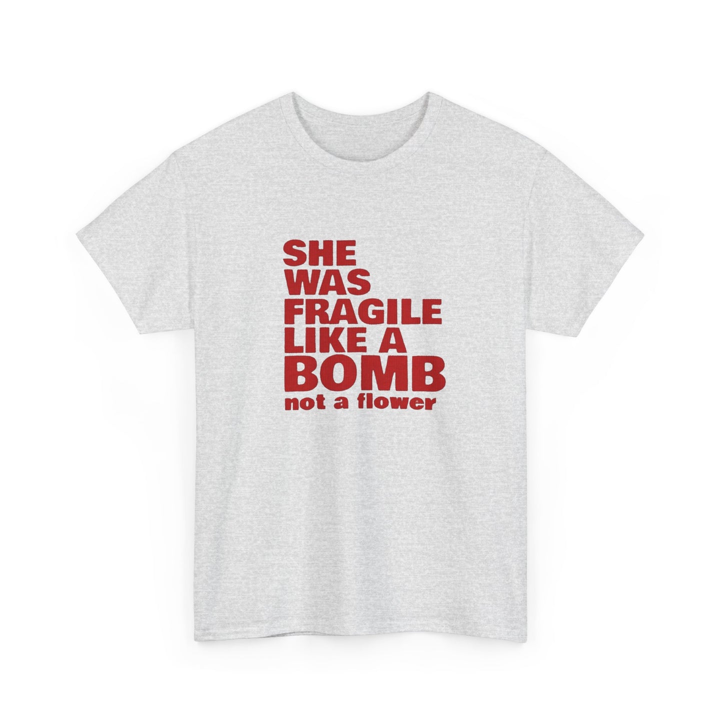 She Was Fragile Art Graphic T Shirt NEW ADULT Unisex Heavy Cotton Tee
