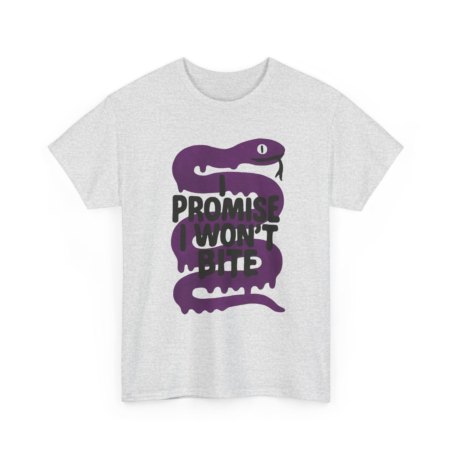 I Promise I Wont Bite Snake Graphic T Shirt Men's Heavy Cotton Tee